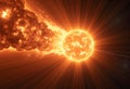 Fiery CME Blasting from the Sun Royalty Free Stock Photo