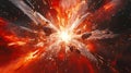 Fiery Cosmic Explosion Debris Radiates Outward Royalty Free Stock Photo