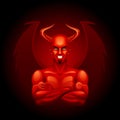 Fiery devil Royalty Free Stock Photo
