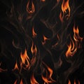 Fiery Embers Dark Intense Fire Texture Royalty Free Stock Photo