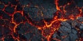 Fiery Embers Intense Lava Rock Texture Background Royalty Free Stock Photo