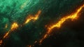 Fiery energy flow abstract dark emerald background Royalty Free Stock Photo
