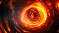 Fiery energy vortex creating abstract light tunnel Royalty Free Stock Photo
