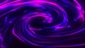 Fiery Energy Vortex. Red liquid hypnotic looped aqua swirl turning. Luminous whirlpool. Abstract digital swirl. Motion