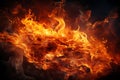 Fiery expansion, Illustration of hot flame, spreading blaze, fiery backdrop Royalty Free Stock Photo