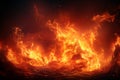 Fiery expansion, Illustration of hot flame, spreading blaze, fiery backdrop Royalty Free Stock Photo