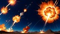 fiery explosion background wallpaper theme. vector illustration. Royalty Free Stock Photo