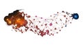 Fiery Explosion Debris Abstract Action Vector, vector design Generative AI Royalty Free Stock Photo