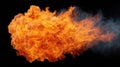 Fiery Explosion With Intense Flames Against Dark Background. Dramatic Depiction Of Fire And Energy Royalty Free Stock Photo
