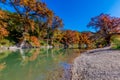 Fiery Fall Foliage at Guadalupe River State Park, Texas