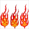 Fiery flame, burning fire, ring fire strips
