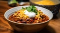 Fiery and Flavorful Chili con Carne - Generative AI Royalty Free Stock Photo