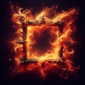 Fiery Frame: Abstract Inferno Background