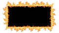 Fiery frame border Royalty Free Stock Photo