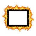 Fiery frame border Royalty Free Stock Photo