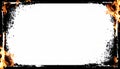 Fiery Frame Design with Grunge Texture Royalty Free Stock Photo