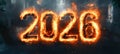 A Fiery Future Embracing Transformation and Passion in a Dramatic Cinematic Vision for 2026 Royalty Free Stock Photo