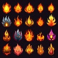 fiery game fire flame ai generated Royalty Free Stock Photo