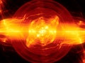 Fiery glowing fusion with plasma force field Royalty Free Stock Photo
