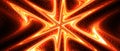 Fiery glowing futuristic technology star shape abstract background