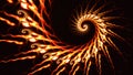 Fiery glowing negative emotional spiral