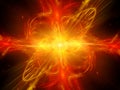 Fiery glowing plasma explosion in space Royalty Free Stock Photo