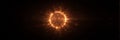 Fiery Glowing Sun Exploding in Outer Space Royalty Free Stock Photo
