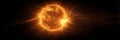 Fiery Glowing Sun Exploding in Outer Space Royalty Free Stock Photo
