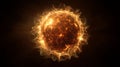 Fiery Glowing Sun Exploding in Outer Space Royalty Free Stock Photo