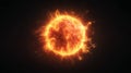 Fiery Glowing Sun Exploding in Outer Space Royalty Free Stock Photo