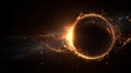 Fiery Glowing Sun Exploding in Outer Space Royalty Free Stock Photo