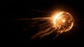 Fiery Glowing Sun Exploding in Outer Space Royalty Free Stock Photo