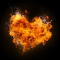 Fiery heart Royalty Free Stock Photo