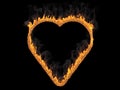 Fiery Heart. 3d Render. Digital Illustration