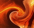 Fiery hot background. red magma spiral. Swirling black, brown, red and orange lines. Abstract bright background