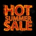 Fiery hot summer sale design template. Royalty Free Stock Photo