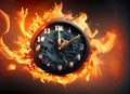 Time in Flames: A Symbol of Urgency and Limited Moments Royalty Free Stock Photo