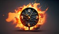 Time in Flames: A Symbol of Urgency and Limited Moments Royalty Free Stock Photo