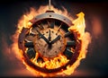 Time in Flames: A Symbol of Urgency and Limited Moments Royalty Free Stock Photo