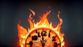Time in Flames: A Symbol of Urgency and Limited Moments Royalty Free Stock Photo