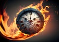 Time in Flames: A Symbol of Urgency and Limited Moments Royalty Free Stock Photo