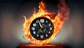 Time in Flames: A Symbol of Urgency and Limited Moments Royalty Free Stock Photo