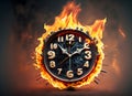 Time in Flames: A Symbol of Urgency and Limited Moments Royalty Free Stock Photo