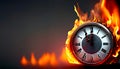 Time in Flames: A Symbol of Urgency and Limited Moments Royalty Free Stock Photo