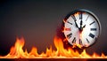 Time in Flames: A Symbol of Urgency and Limited Moments Royalty Free Stock Photo