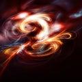 Fiery imagination in a space Royalty Free Stock Photo
