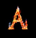 Fiery magic font - A Royalty Free Stock Photo