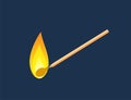 Fiery Matchstick in Diagonal angle