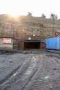 Fiery Mine Entrance to underground Coal mining t