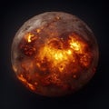 Fiery molten planet